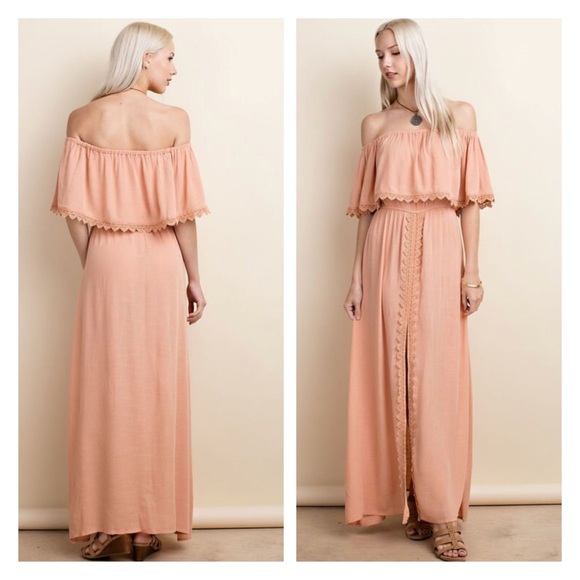 LAST S maxi dress in dusty burnt orange - Picture 3 of 4